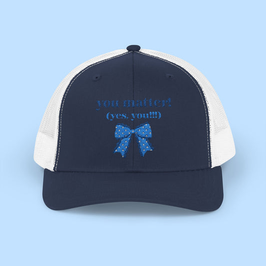 Blue Thread You Matter Trucker Hat
